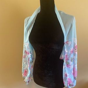 Bolero, turquoise-floral